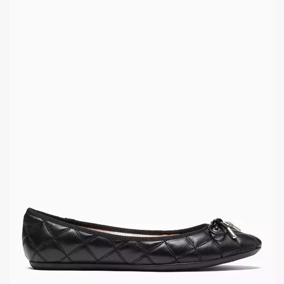 Kate Spade Black Leather Quilted Flats - Picture 6 of 13
